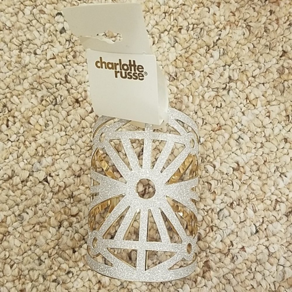 New! CHARLOTTE RUSSE Gold with Silver Bracelet